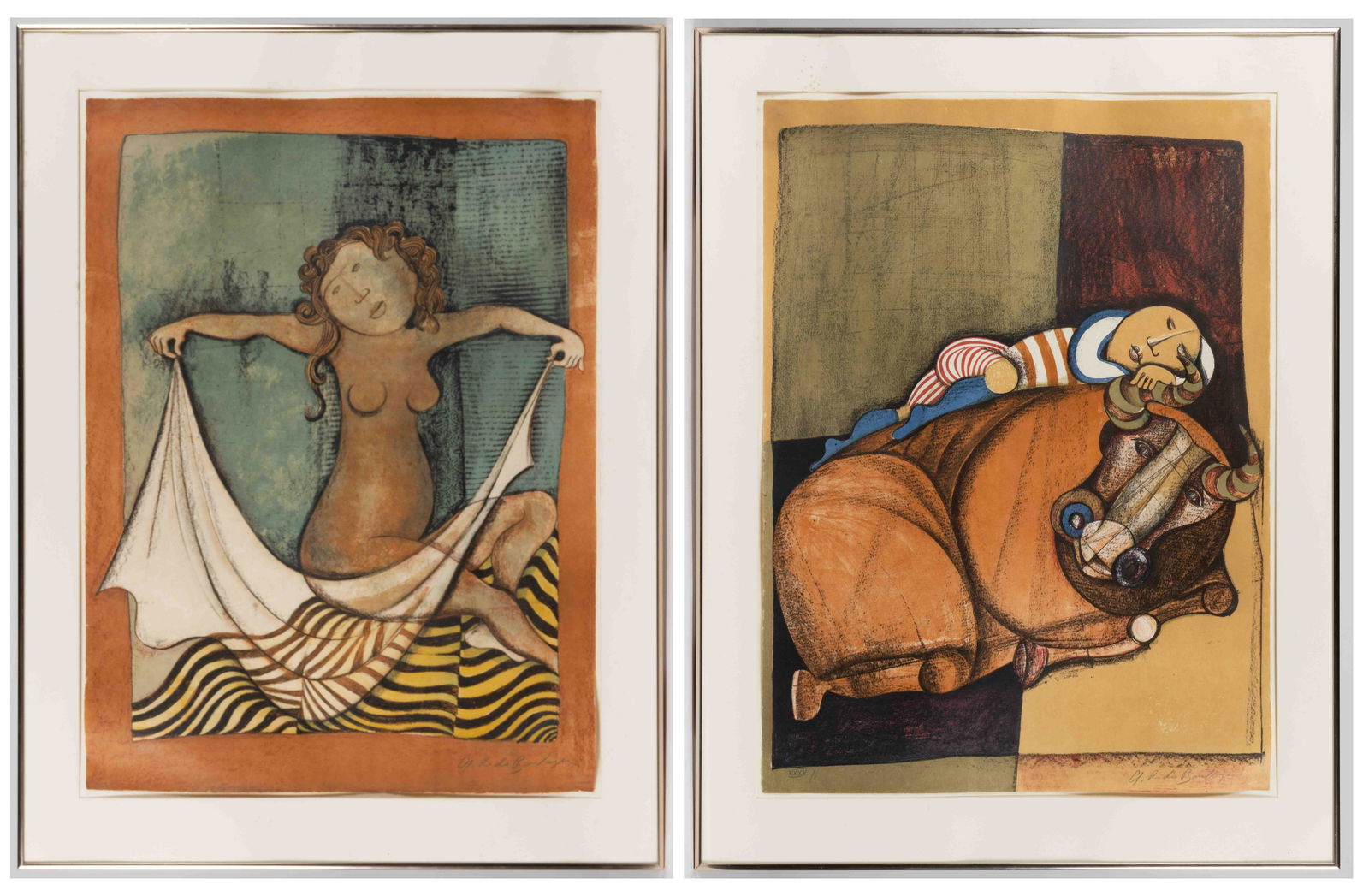 PAIR OF GRACIELA RODO BOULANGER (BOLIVIAN, B.1935) MODERN PRINTS (1 of 9)