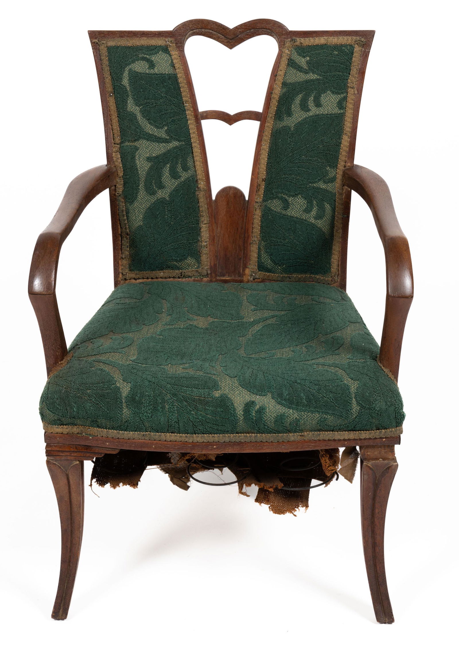 EUGENE SCHOEN (AMERICAN, 1880-1957), ATTRIBUTED, COMMISSIONED OCEAN LINER CHAIR (1 of 3)