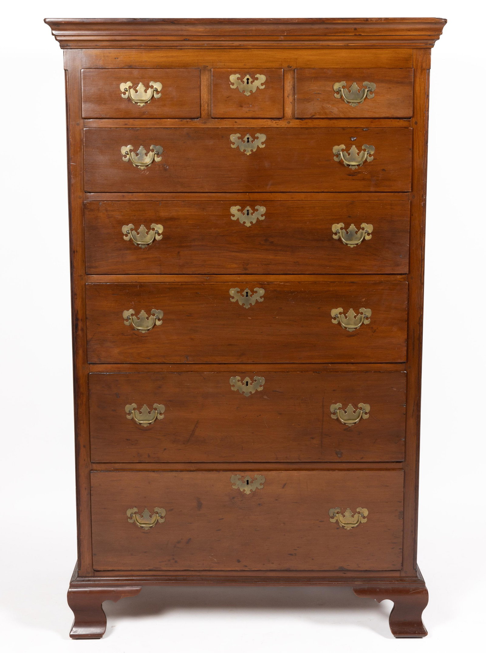 PENNSYLVANIA CHIPPENDALE CHERRY HIGH CHEST (1 of 9)