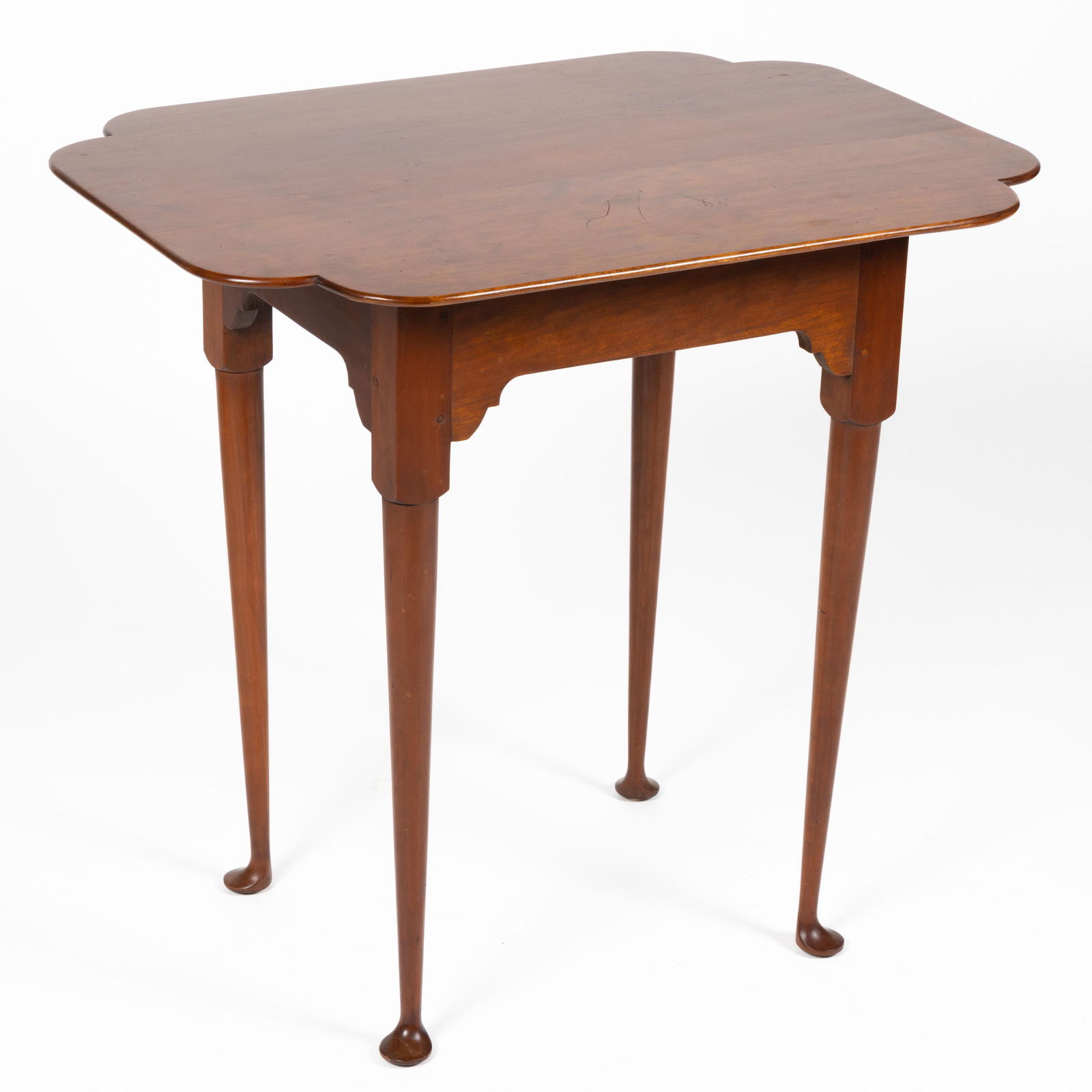 ELDRED WHEELER QUEEN ANNE -STYLE TIGER MAPLE TEA TABLE (1 of 4)