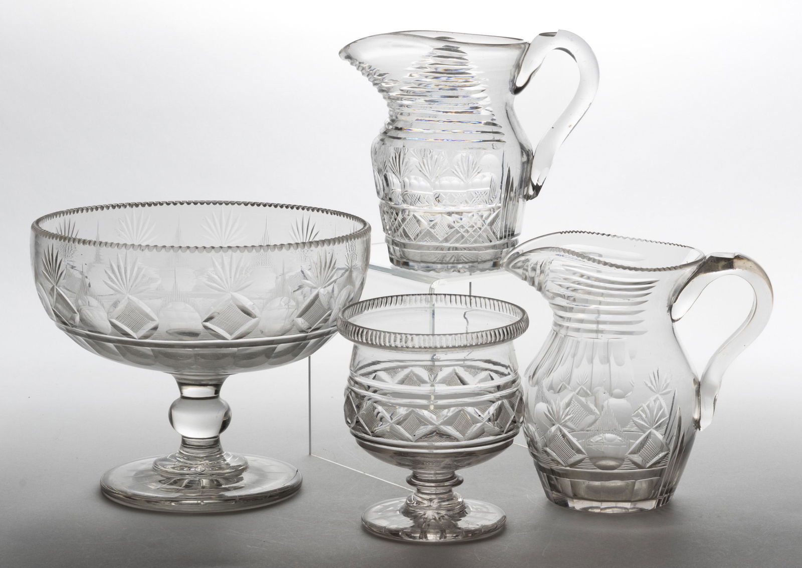 PITTSBURGH CUT GLASS ARTICLES, LOT OF FOUR (1 of 1)