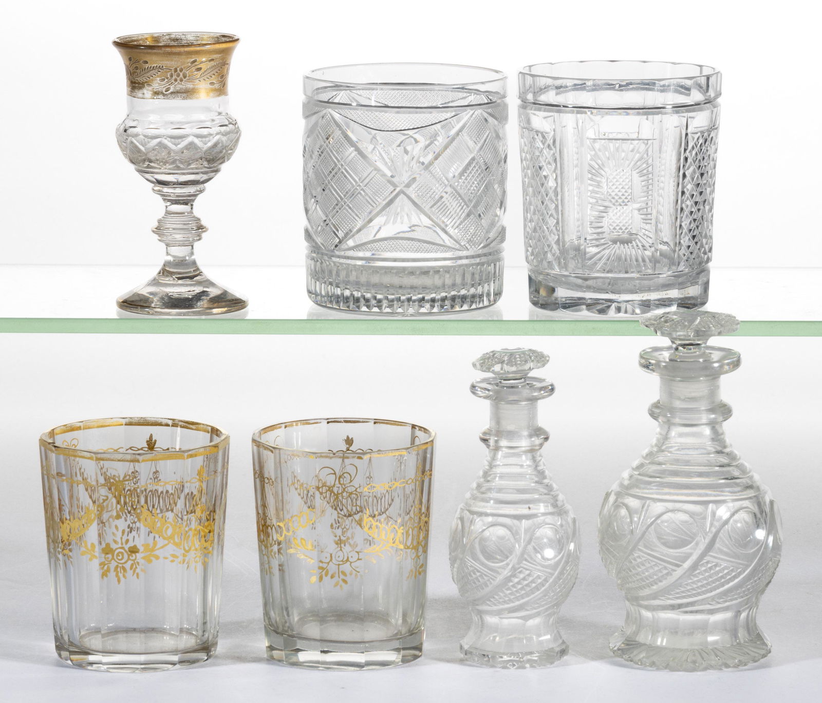 ASSORTED CUT GLASS ARTICLES, LOT OF SEVEN (1 of 1)