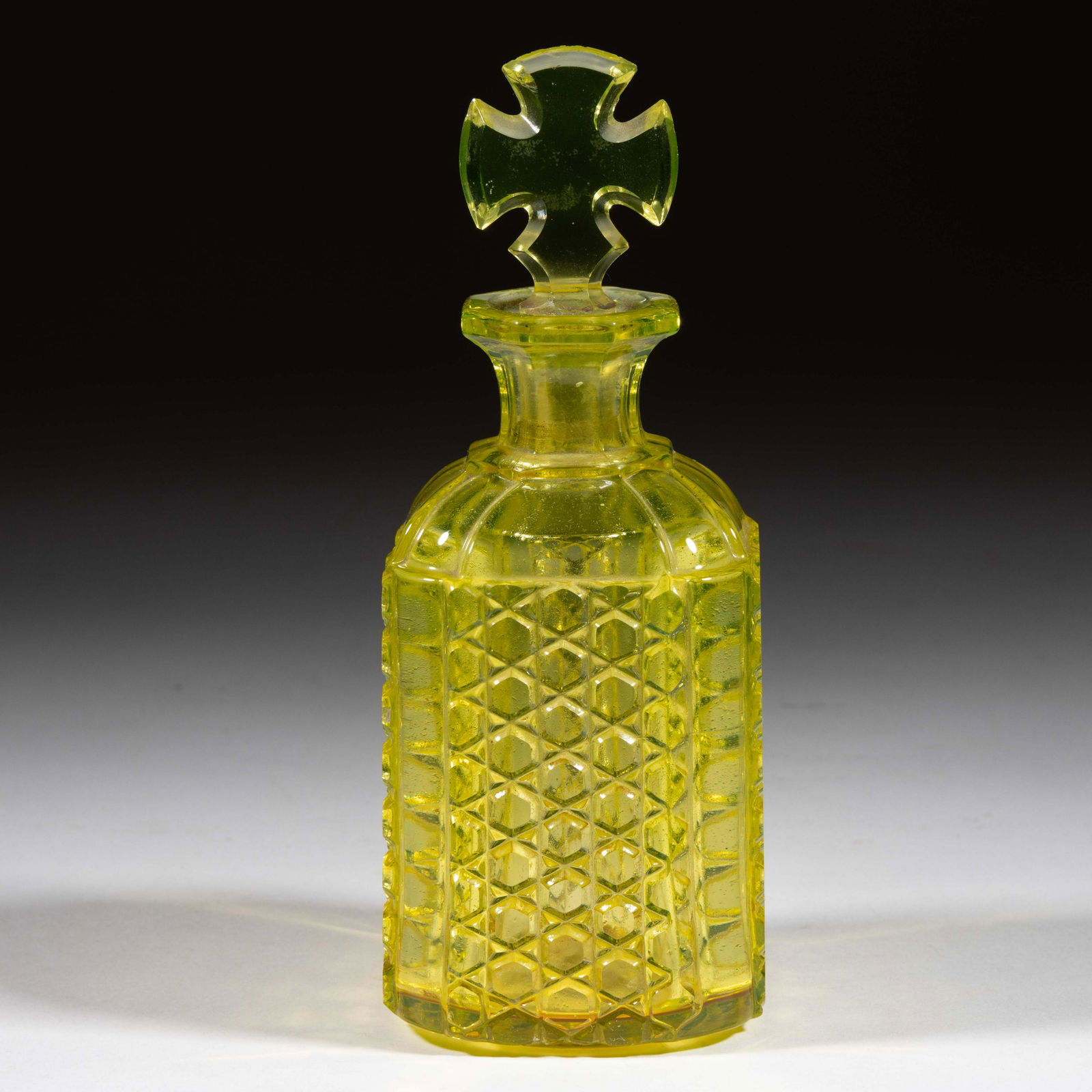 PRESSED PANELED CANE COLOGNE BOTTLE (1 of 1)