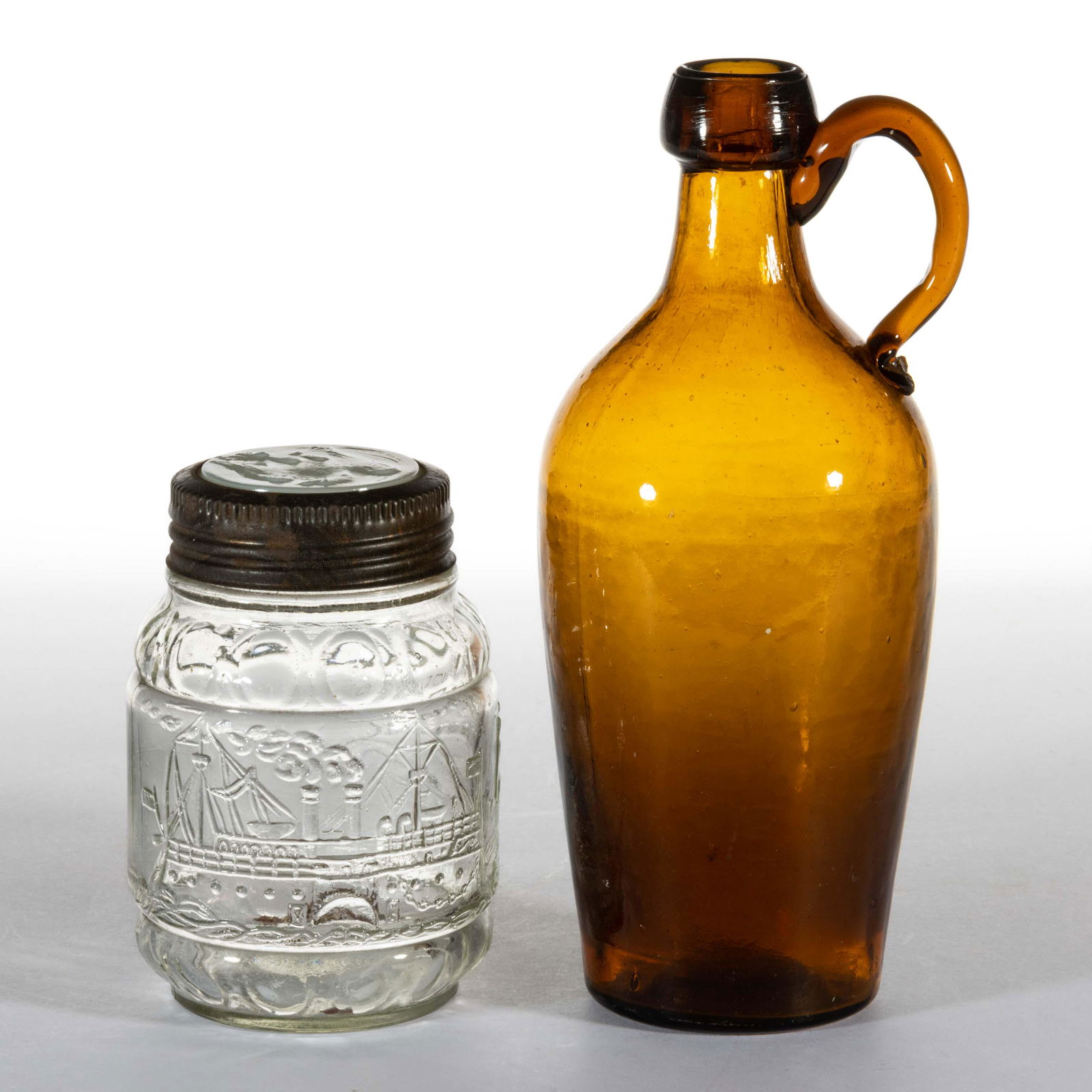 ASSORTED GLASS BOTTLES, LOT OF TWO (1 of 2)