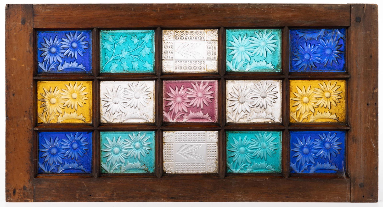 AMERICAN PRESSED GLASS WINDOW PANE (1 of 2)