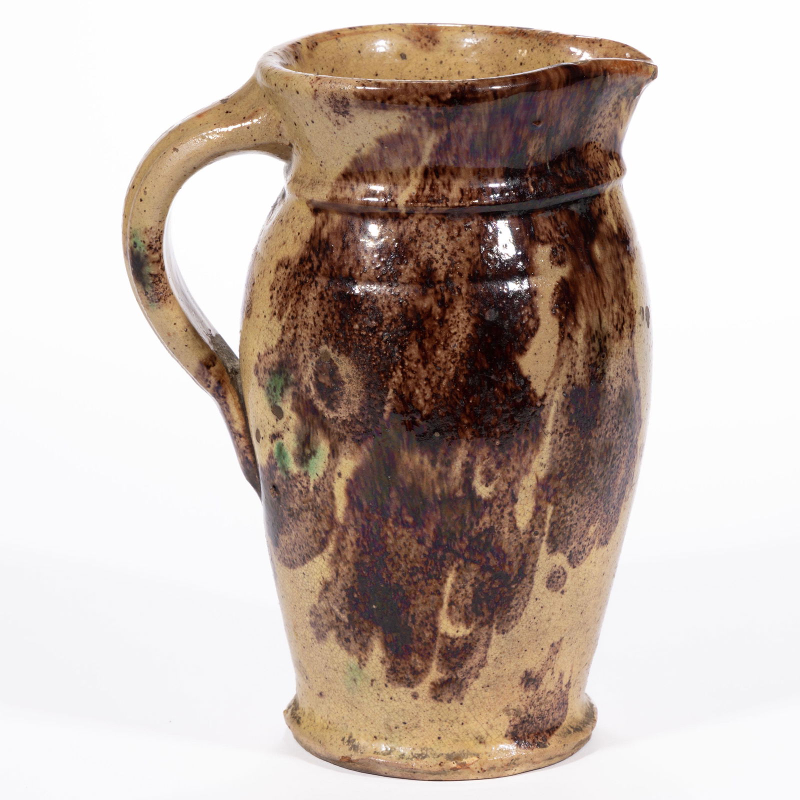 STRASBURG, SHENANDOAH VALLEY OF VIRGINIA POLYCHROME-DECORATED EARTHENWARE / REDWARE CREAM PITCHER (1 of 5)