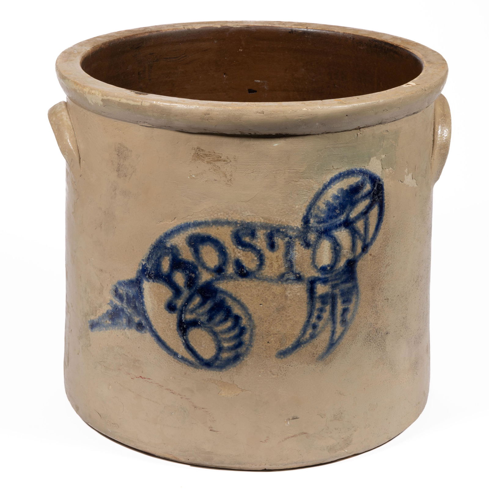 NORTHEASTERN "BOSTON" DECORATED STONEWARE CROCK (1 of 5)