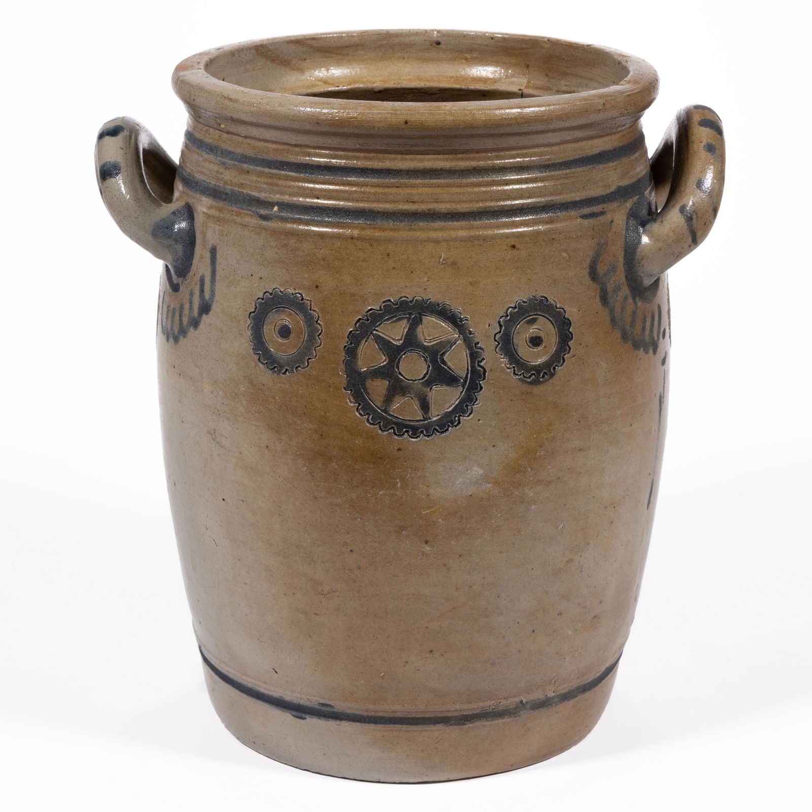 GERMAN DECORATED STONEWARE JAR (1 of 5)