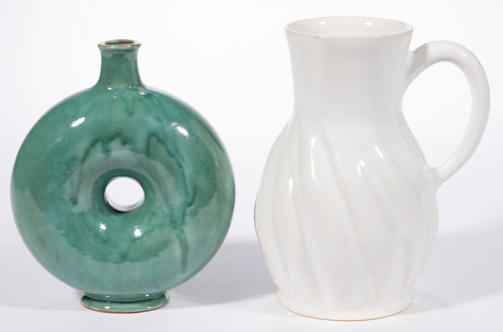 MICHELLE ERICKSON (VIRGINIA, B. 1960) REPRODUCTION CERAMIC DRINKING ARTICLES, LOT OF TWO (1 of 3)