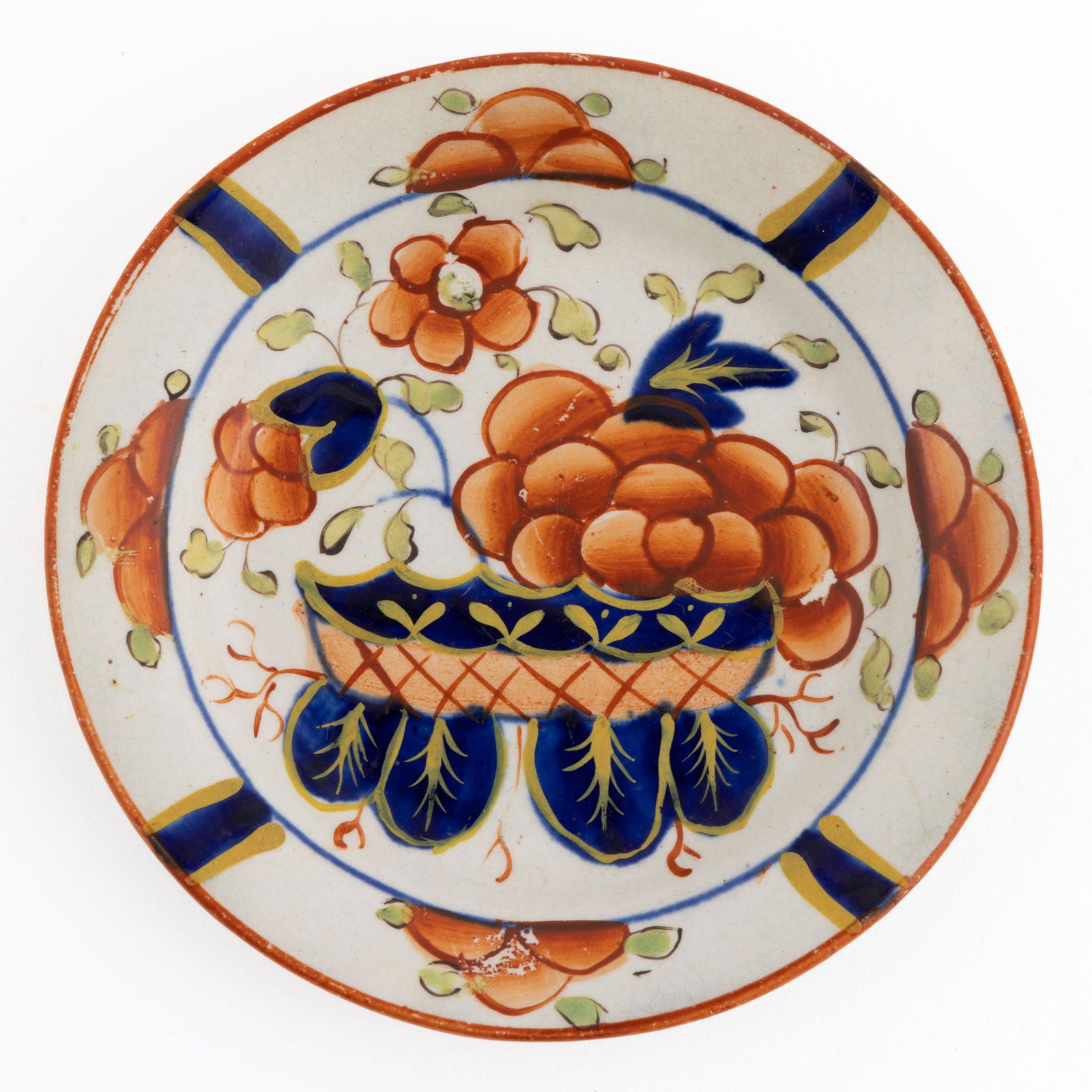 ENGLISH GAUDY DUTCH CERAMIC CUP PLATE (1 of 2)