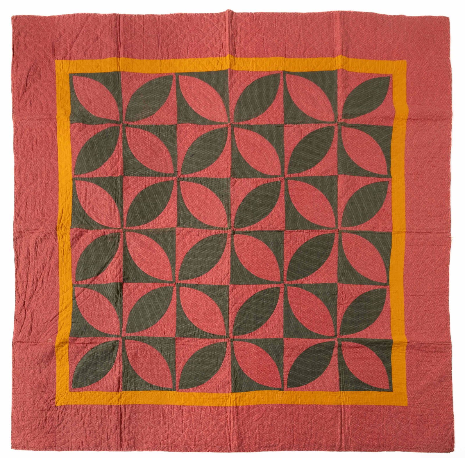 Pennsylvania Attributed "melon Patch" Pieced Quilt