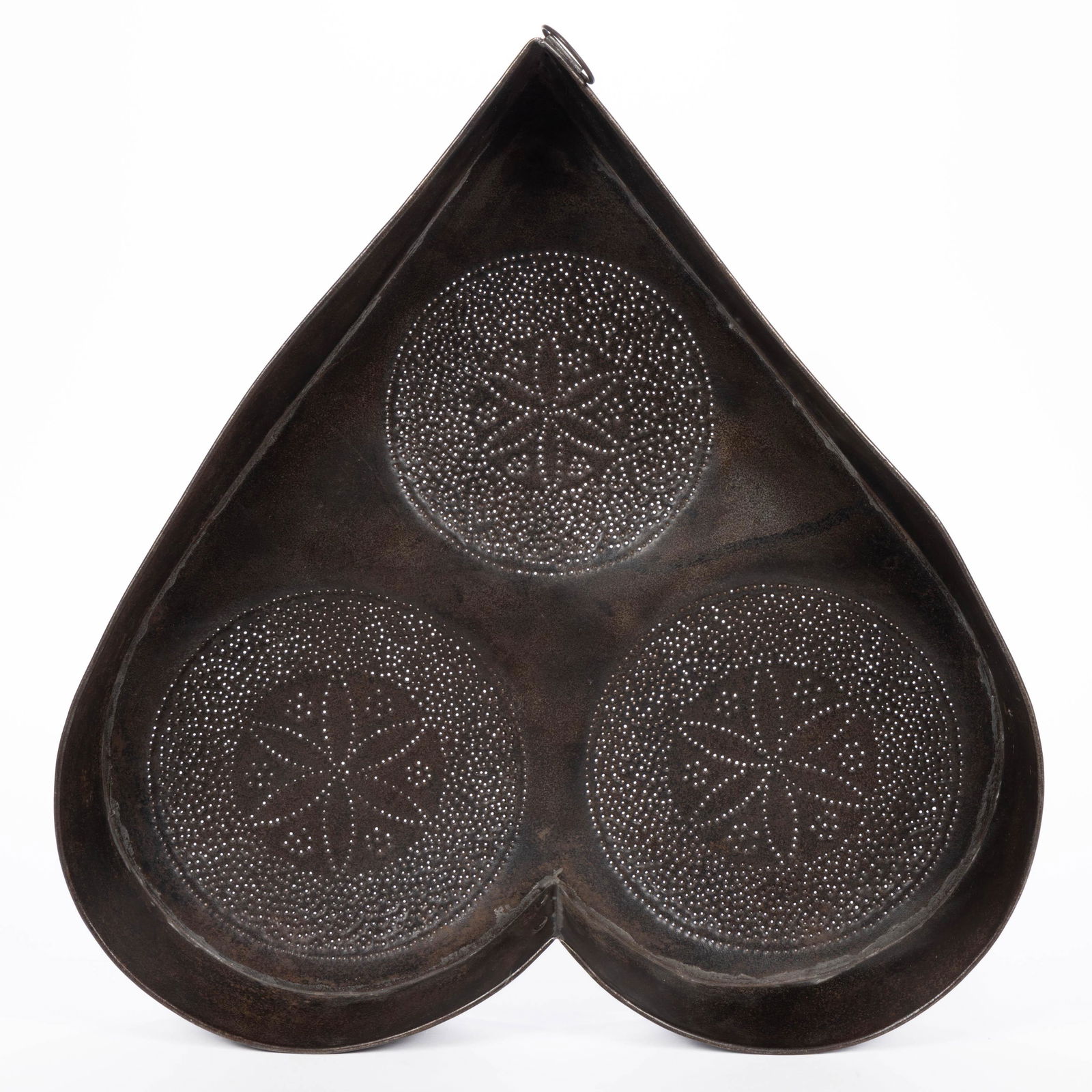 PENNSYLVANIA PUNCHED TIN / SHEET IRON CHEESE STRAINER / MOLD (1 of 3)
