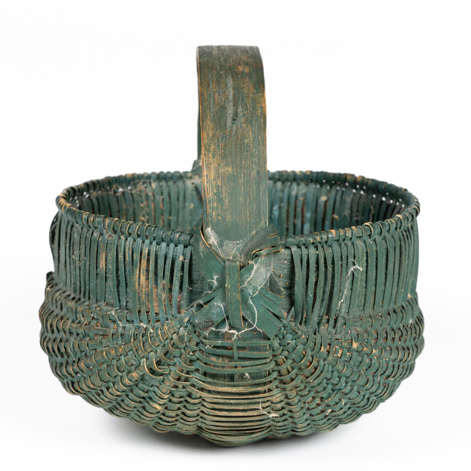 EASTERN TENNESSEE PAINTED DIMINUTIVE RIB-TYPE WOVEN-SPLINT BASKET (1 of 5)