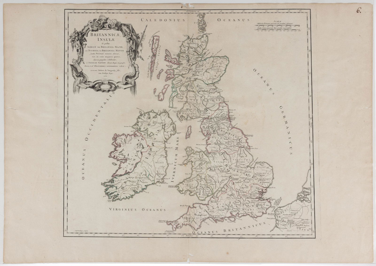 AFTER NICOLAS SANSON (FRENCH, 1600-1667) MAP OF GREAT BRITAIN (1 of 3)