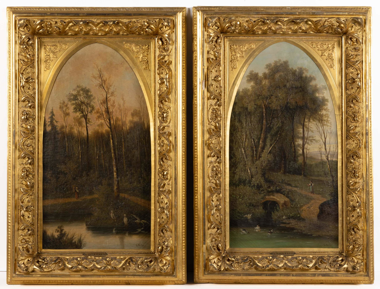 PAIR OF AMERICAN OR EUROPEAN SCHOOL (19TH CENTURY) LANDSCAPE PAINTINGS (1 of 10)