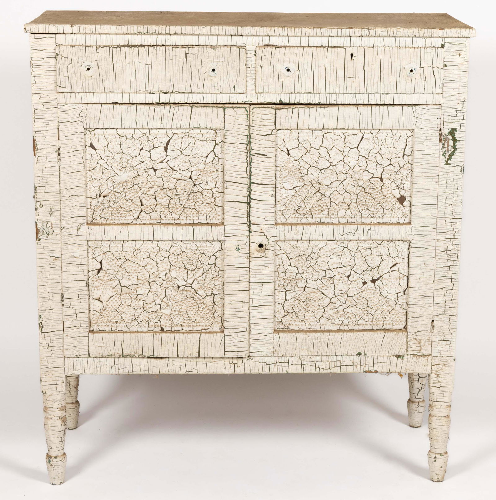 WESTERN VIRGINIA PAINTED POPLAR AND PINE PUNCHED-TIN-PANELED FOOD / PIE SAFE (1 of 7)