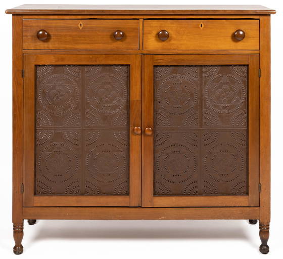 Greene Co., Tennessee Walnut Punched Tin Paneled Food / Pie Safe