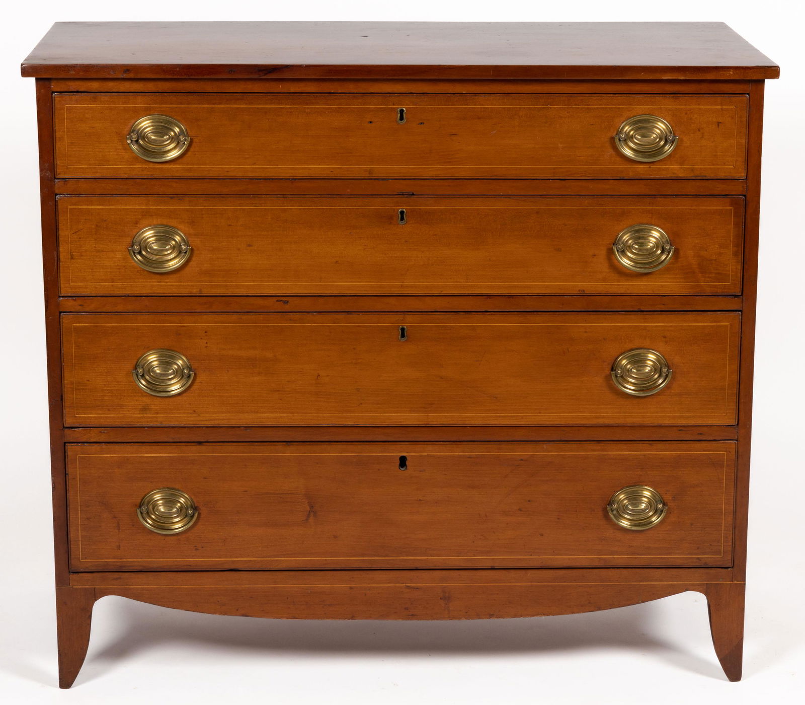KENTUCKY FEDERAL INLAID CHERRY CHEST OF DRAWERS (1 of 10)