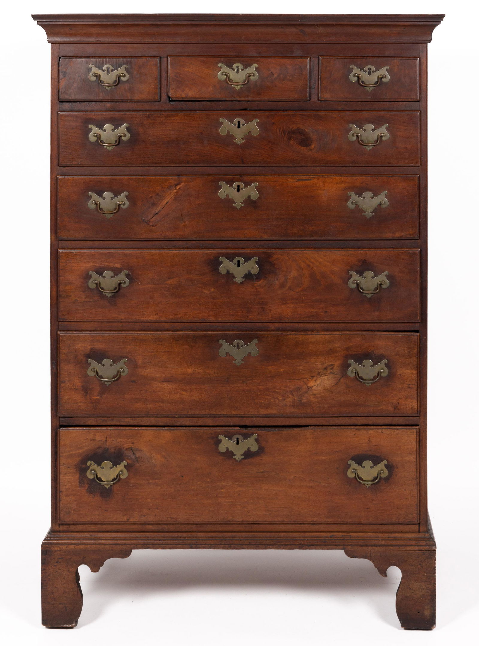 PENNSYLVANIA CHIPPENDALE WALL HIGH CHEST OF DRAWERS (1 of 10)