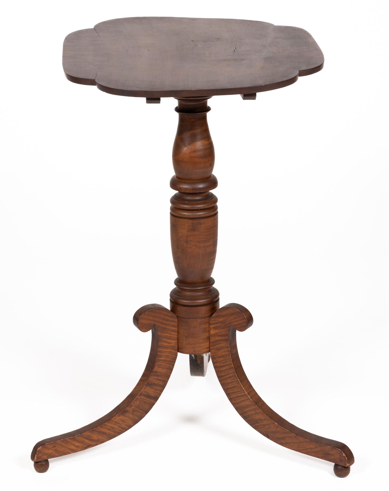OHIO TIGER MAPLE TILT-TOP CANDLESTAND (1 of 4)