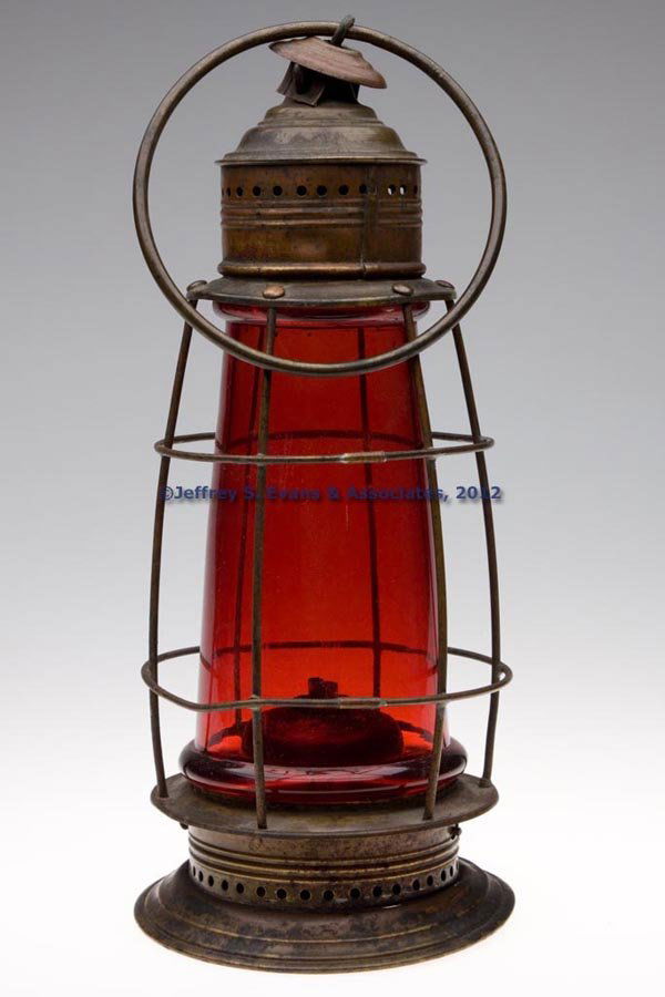 517 PIERCED BRASS AND COPPER WHALE OIL LANTERN
