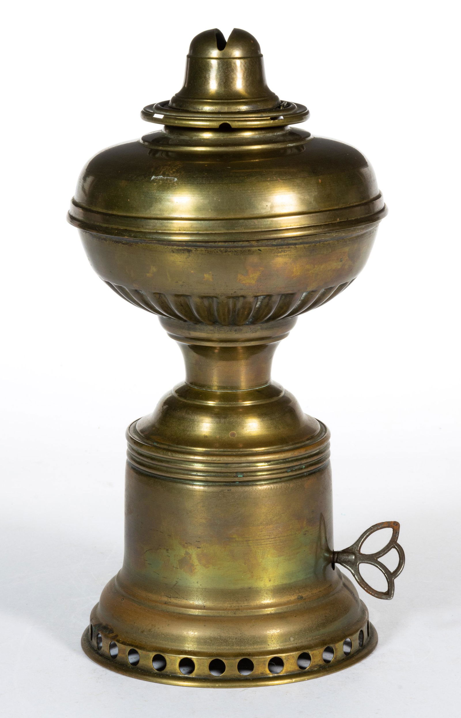 BRASS WANZER LAMP CO. MECHANICAL KEROSENE STAND LAMP (1 of 1)