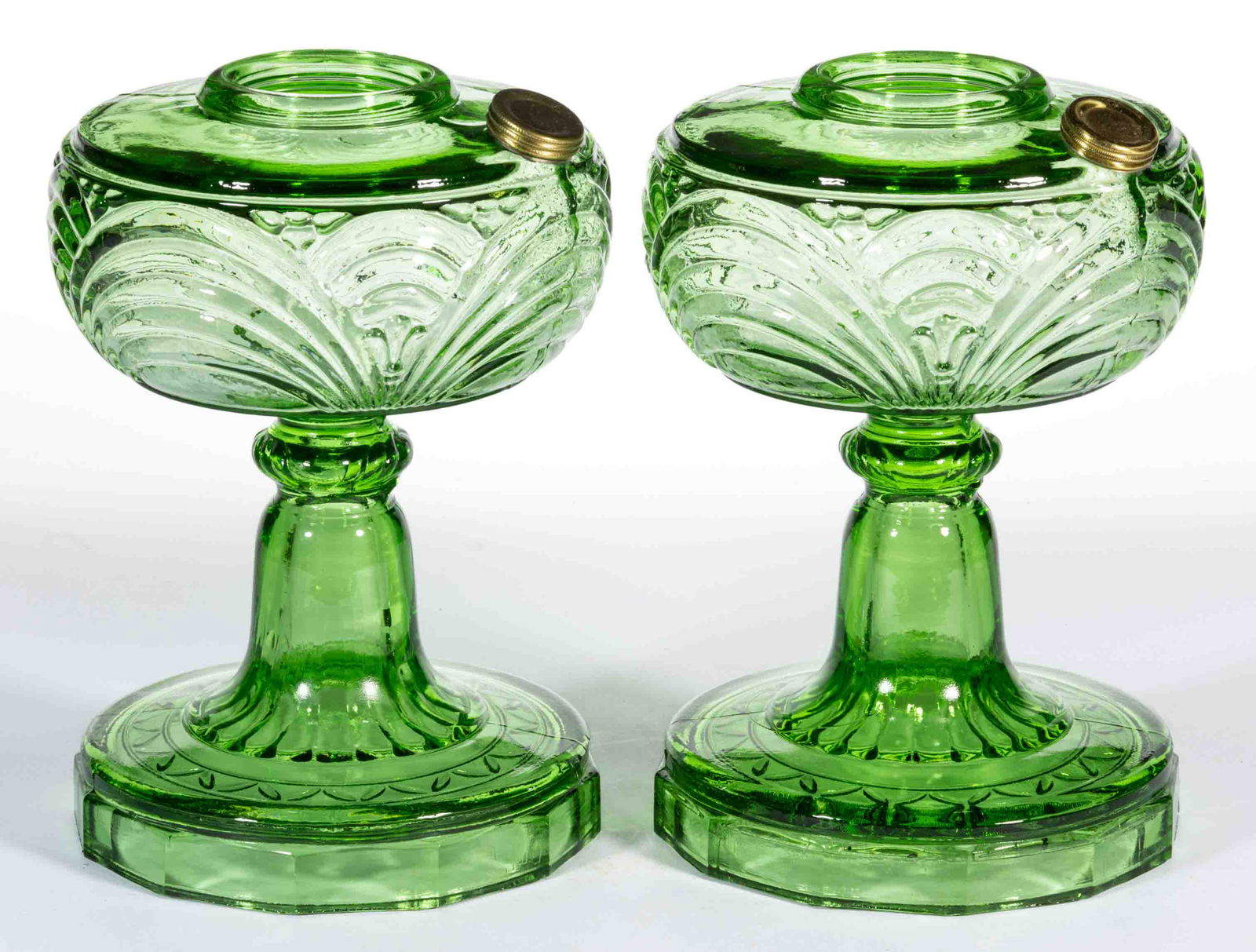 ALADDIN MODELS B-48 / WASHINGTON DRAPE KEROSENE STAND LAMPS, LOT OF TWO (1 of 1)