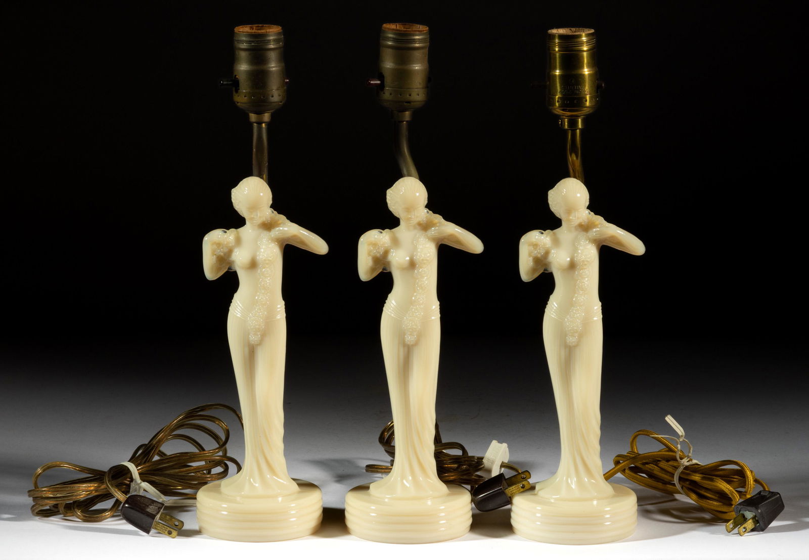 ALADDIN MODEL G-16 FIGURAL ELECTRIC TABLE LAMPS, LOT OF THREE (1 of 1)