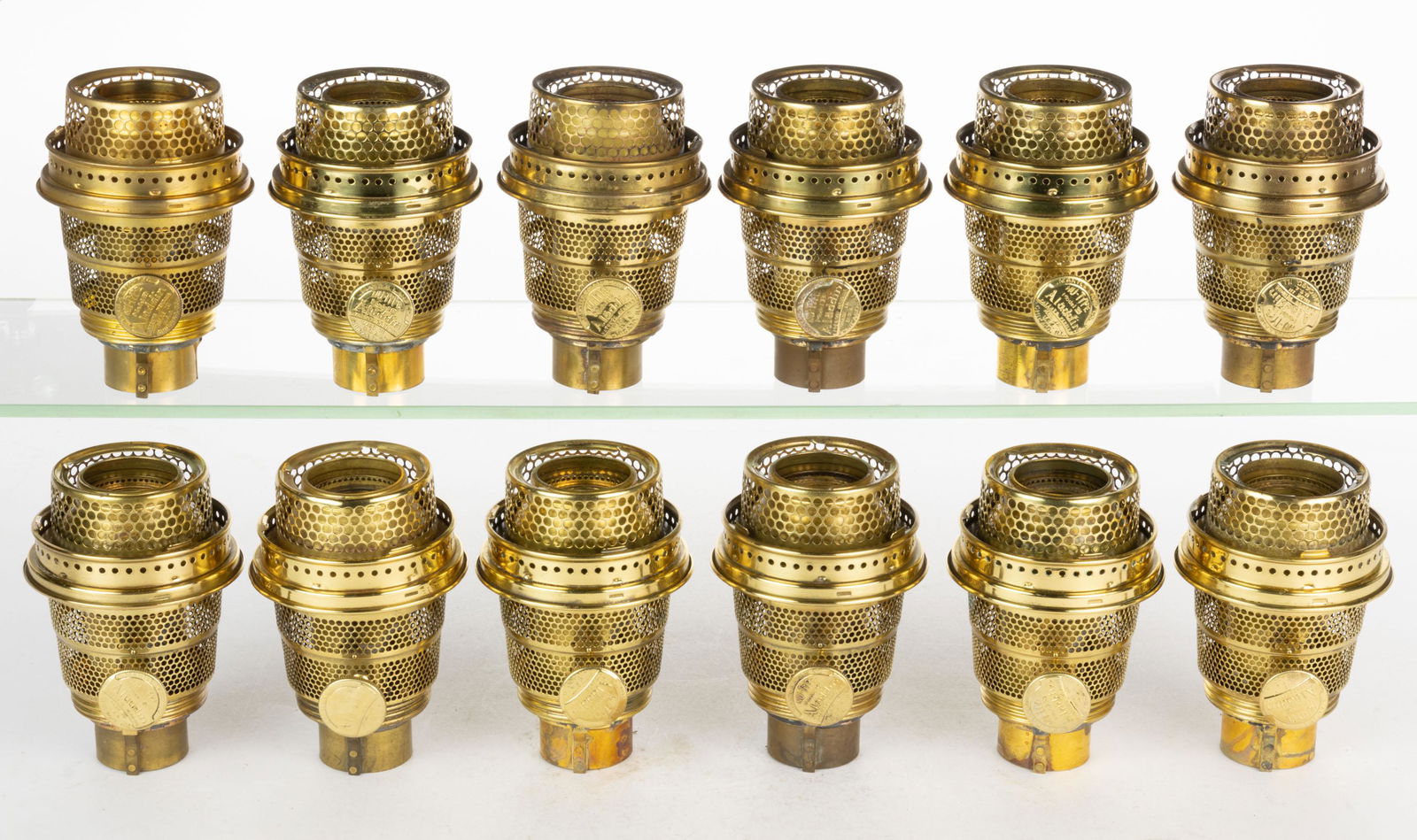ALADDIN NU-TYPE MODEL B BRASS BURNERS, LOT OF 12, (1 of 1)