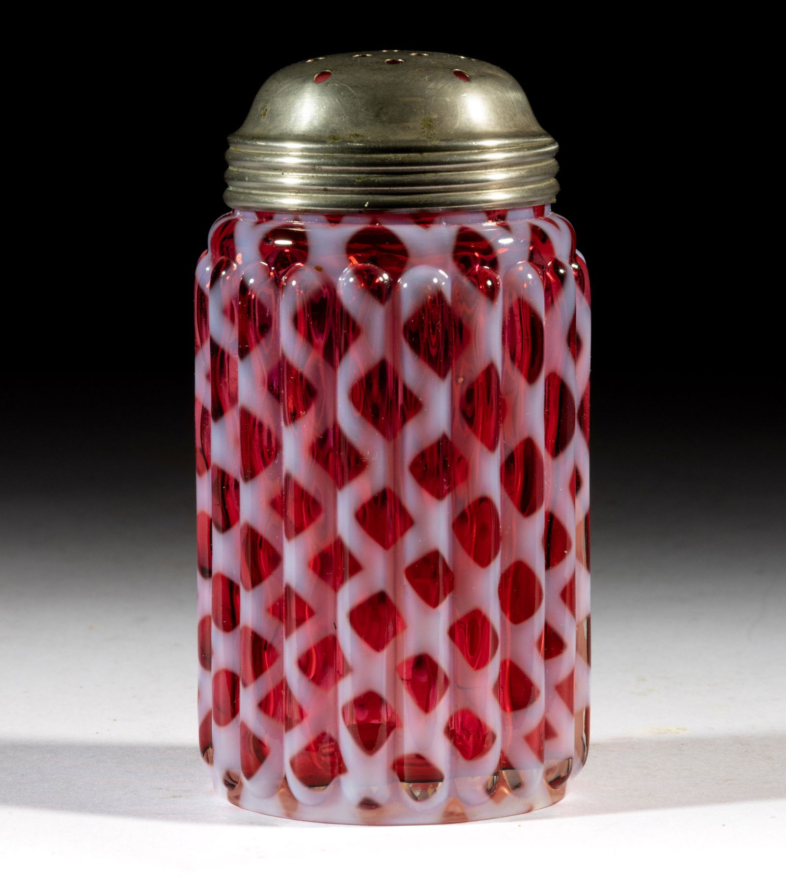 RIBBED OPAL LATTICE SUGAR SHAKER (1 of 1)