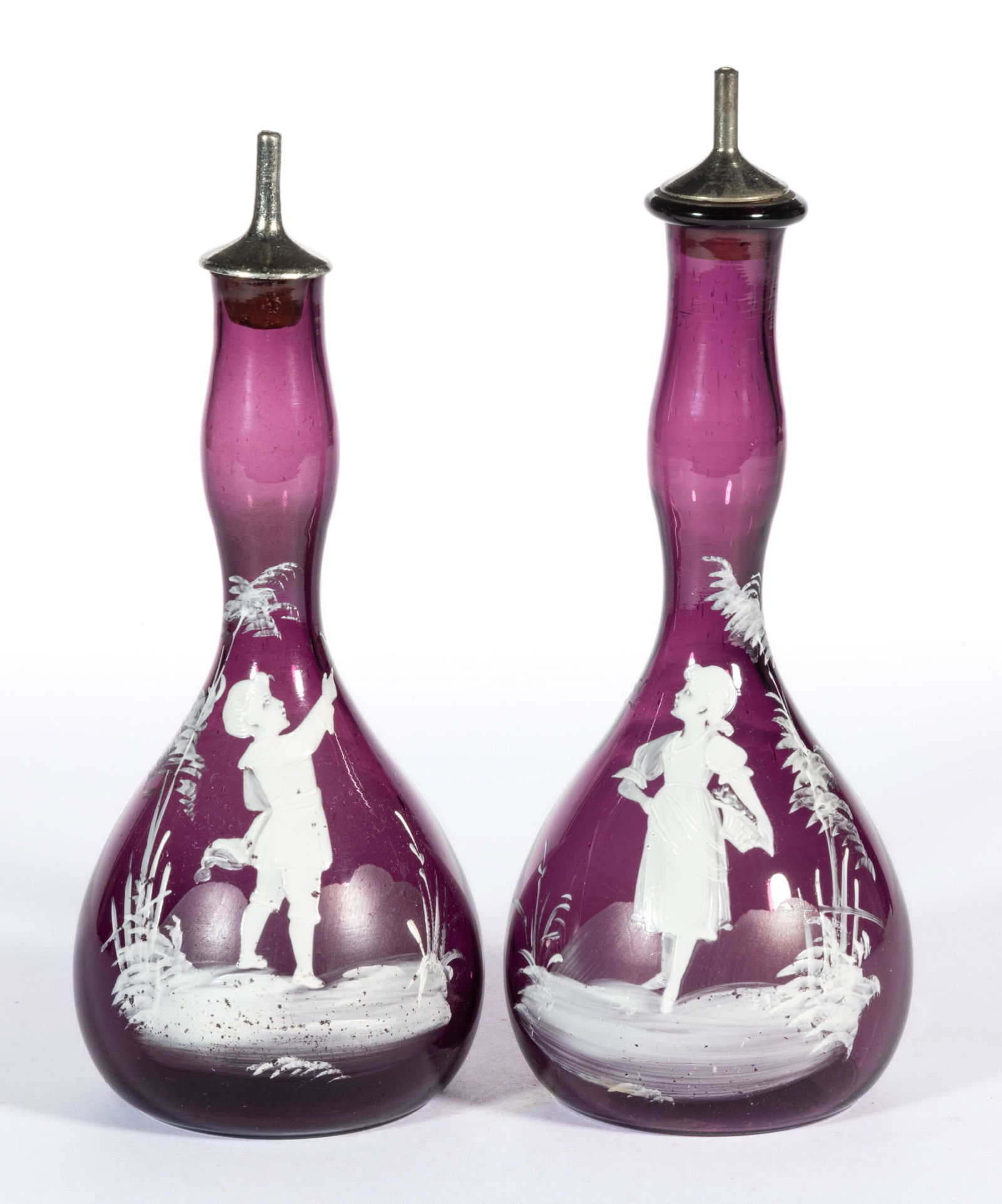 MARY GREGORY (SO-CALLED) BITTERS / BARBER'S BOTTLES, LOT OF TWO (1 of 1)