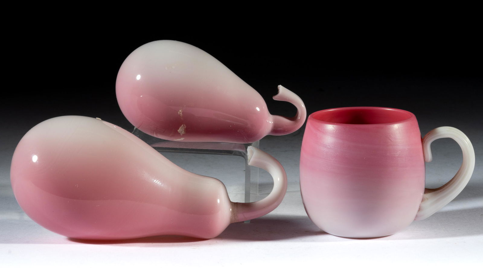 NEW ENGLAND AND WORLD'S FAIR PEACHBLOW ARTICLES, LOT OF THREE (1 of 1)