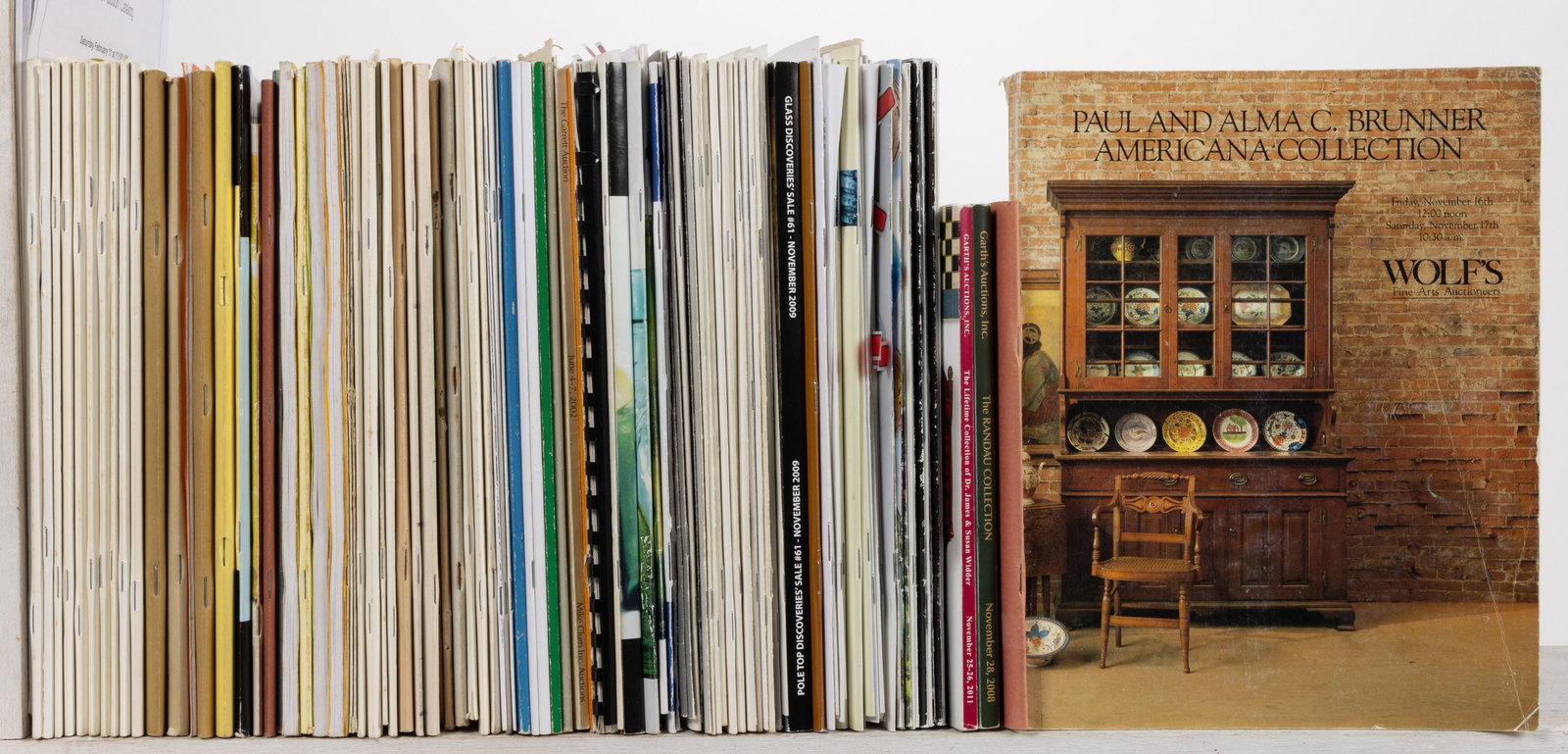 LIGHTING, GLASS, AND OTHER AUCTION CATALOGUES, UNCOUNTED LOT,: LIGHTING, GLASS, AND OTHER AUCTION CATALOGUES, UNCOUNTED LOT, including many examples from Norman Heckler, Collector's Sales and Services, Arman's, and Richard A. Bourne. Provenance: