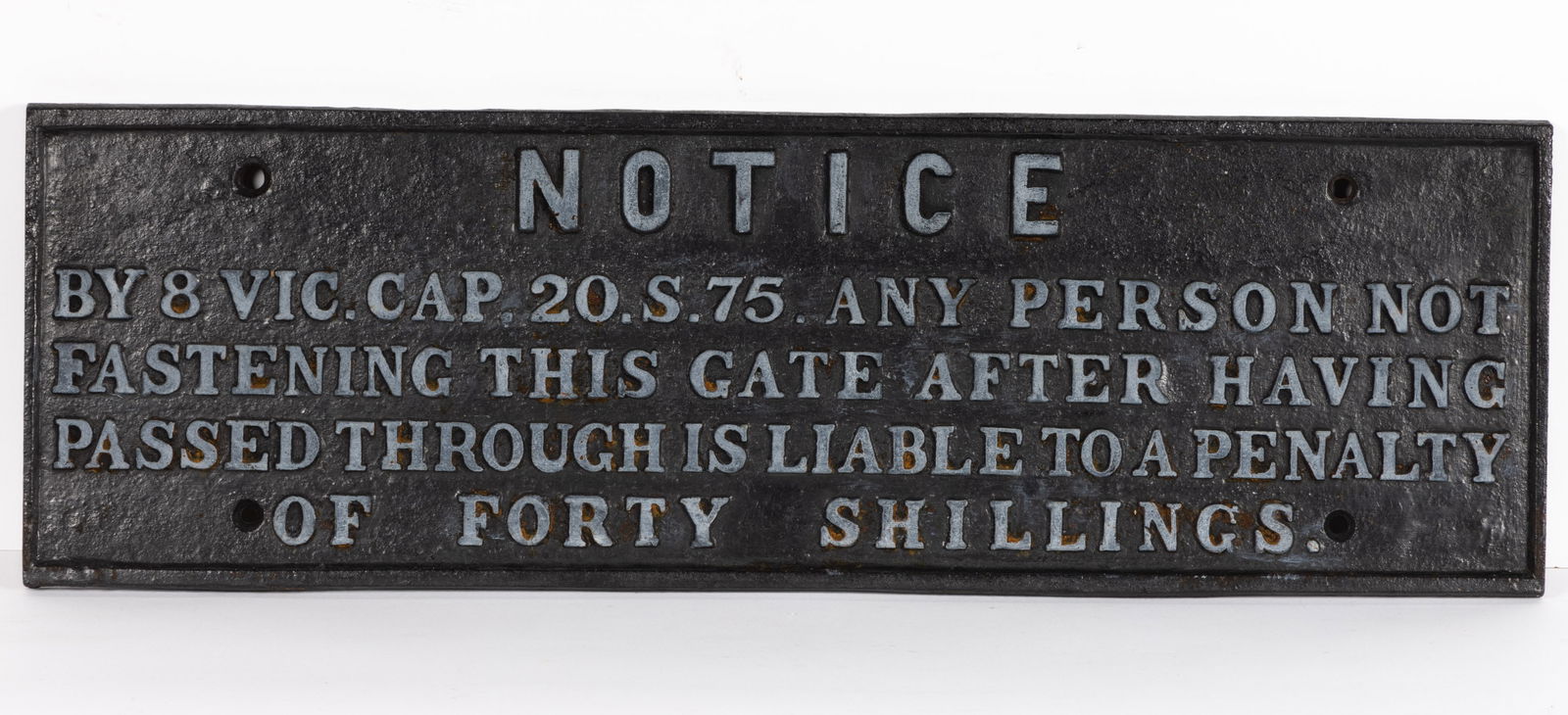 ENGLISH CAST-IRON GATE SIGN (1 of 2)