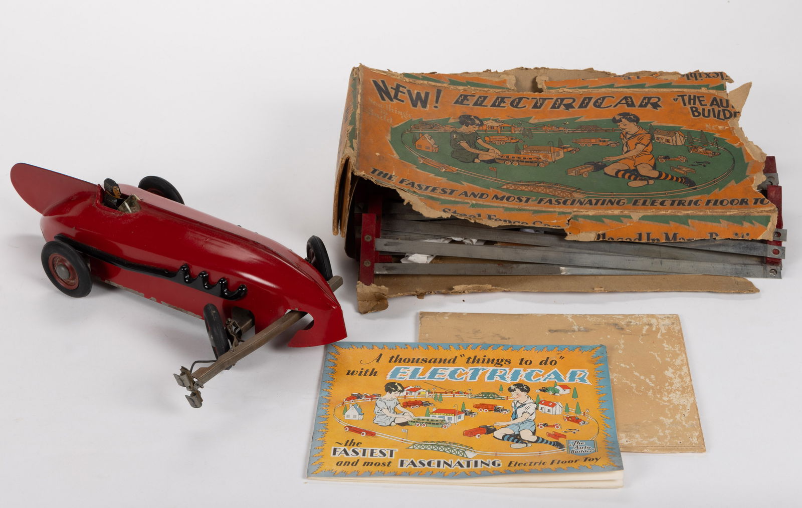 KINGSTON / KOKOMO ELECTRICAR NO. 710 RED ARROW BASIC RACER ELECTRIC FLOOR TOY SET (1 of 4)