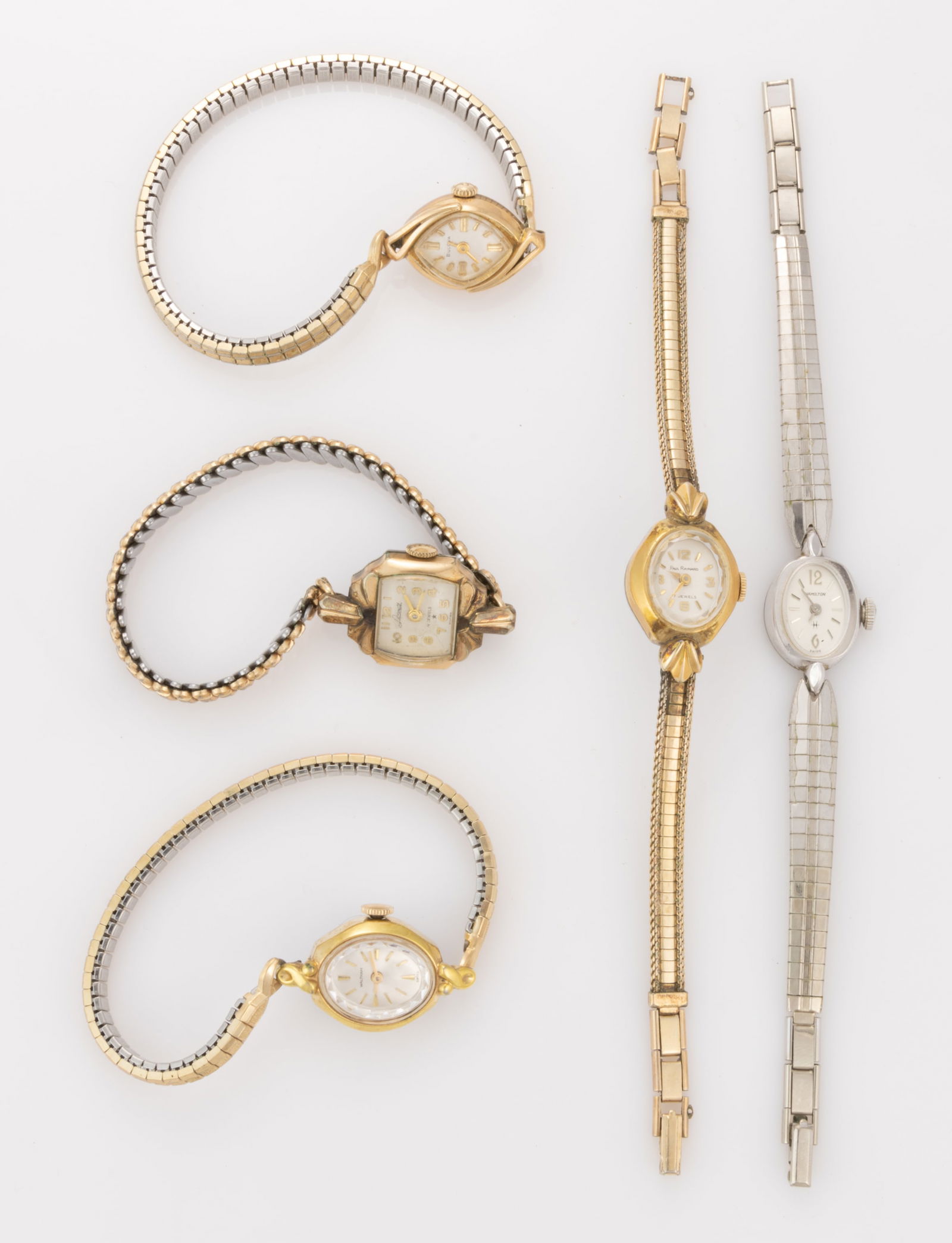 VINTAGE LADY'S WRIST WATCHES, LOT OF FIVE (1 of 3)