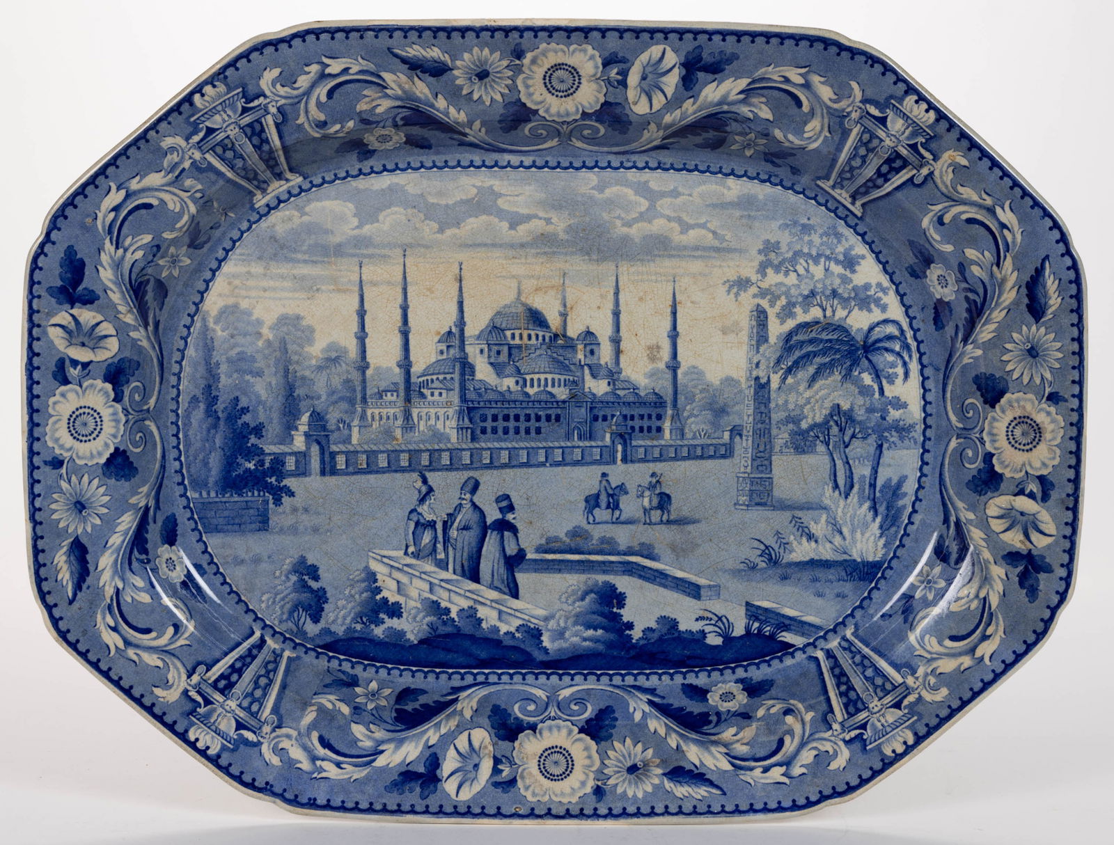 STAFFORDSHIRE TRANSFER-PRINTED OTTOMAN EMPIRE SERIES CERAMIC PLATTER (1 of 2)