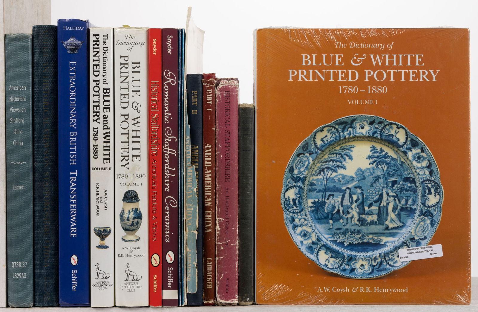 ASSORTED STAFFORDSHIRE TRANSFER-PRINTED CERAMIC VOLUMES, LOT OF 15 (1 of 1)