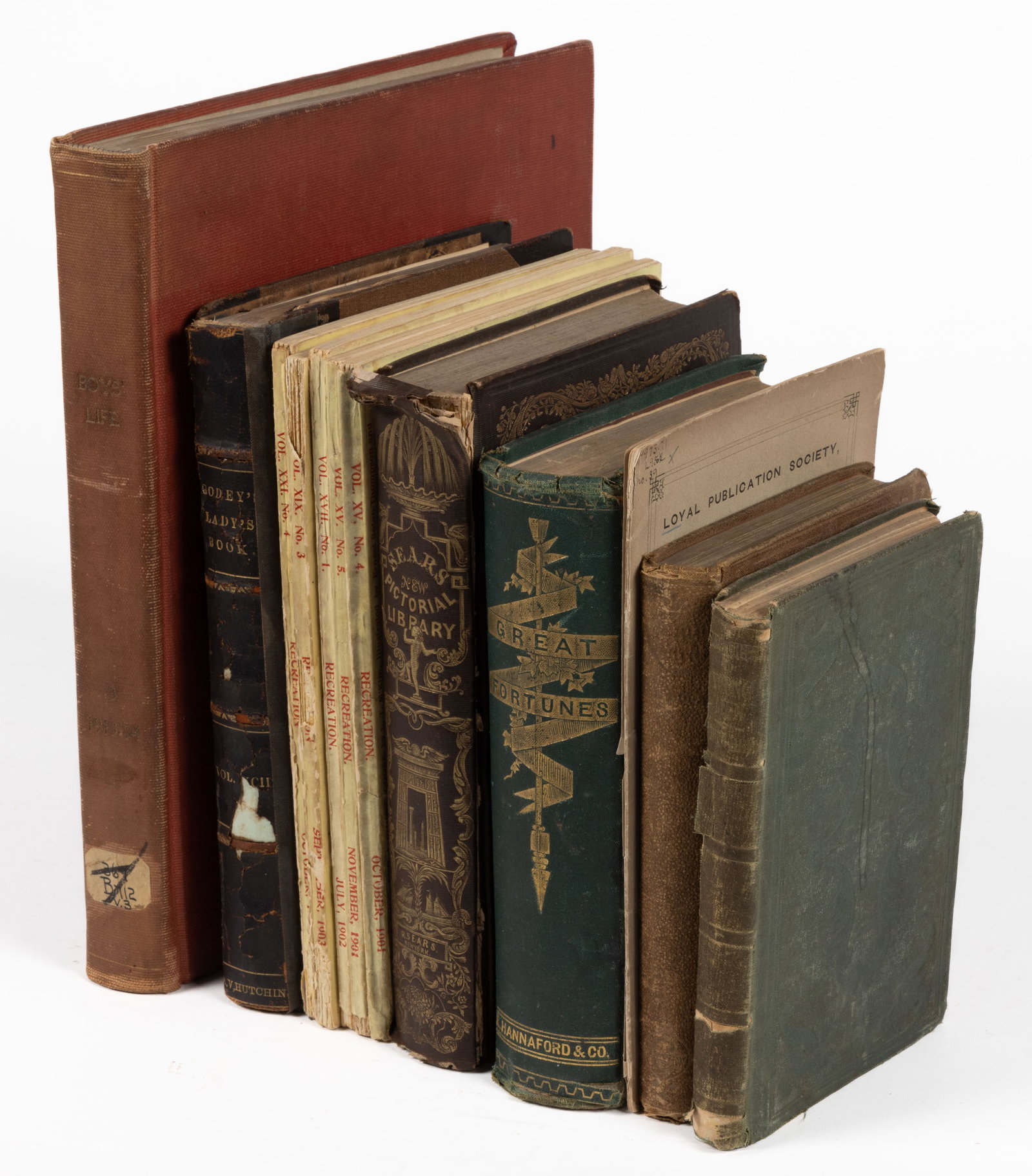 ASSORTED ANTIQUARIAN VOLUMES AND PERIODICALS, UNCOUNTED LOT: ASSORTED ANTIQUARIAN VOLUMES AND PERIODICALS, UNCOUNTED LOT, including the abolitionist pamphlet by (1) Henry Drisler, Bible View of Slavery, by John H. Hopkins... Examined, 1863; (2) McCabe