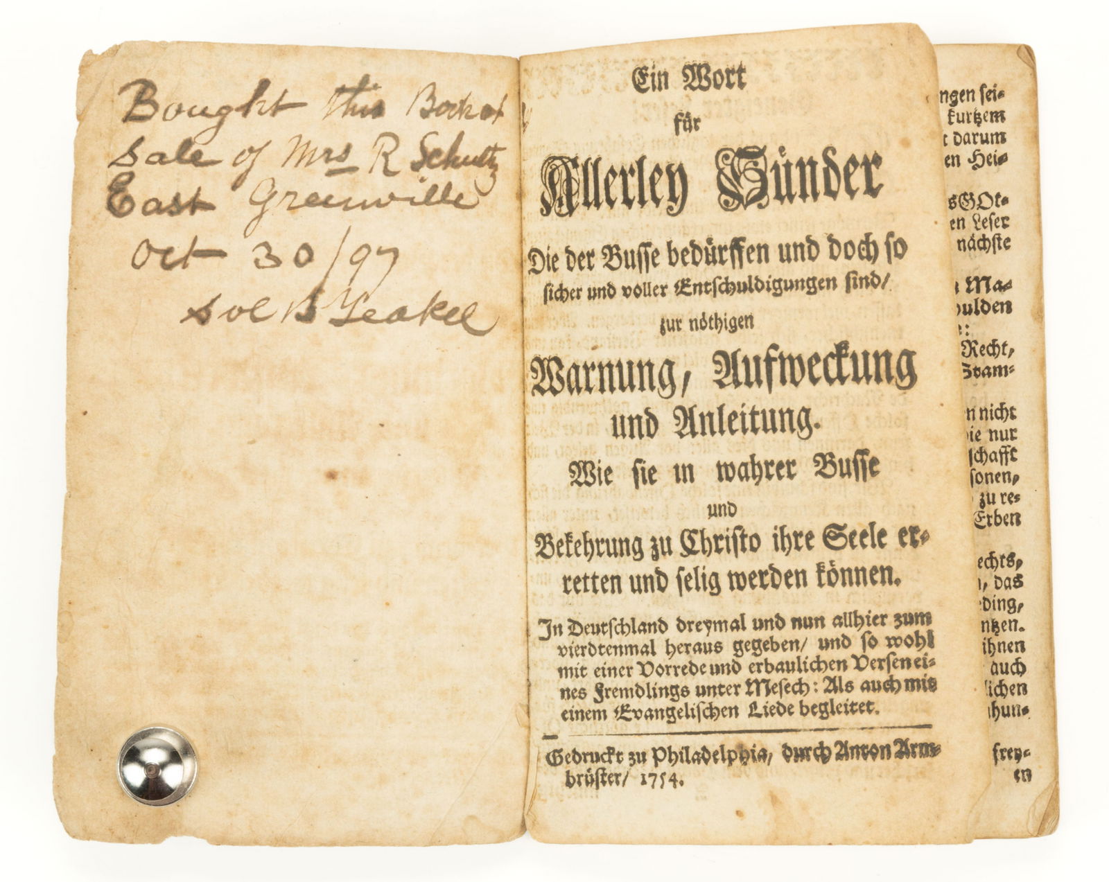 Pennsylvania German Imprint Auction