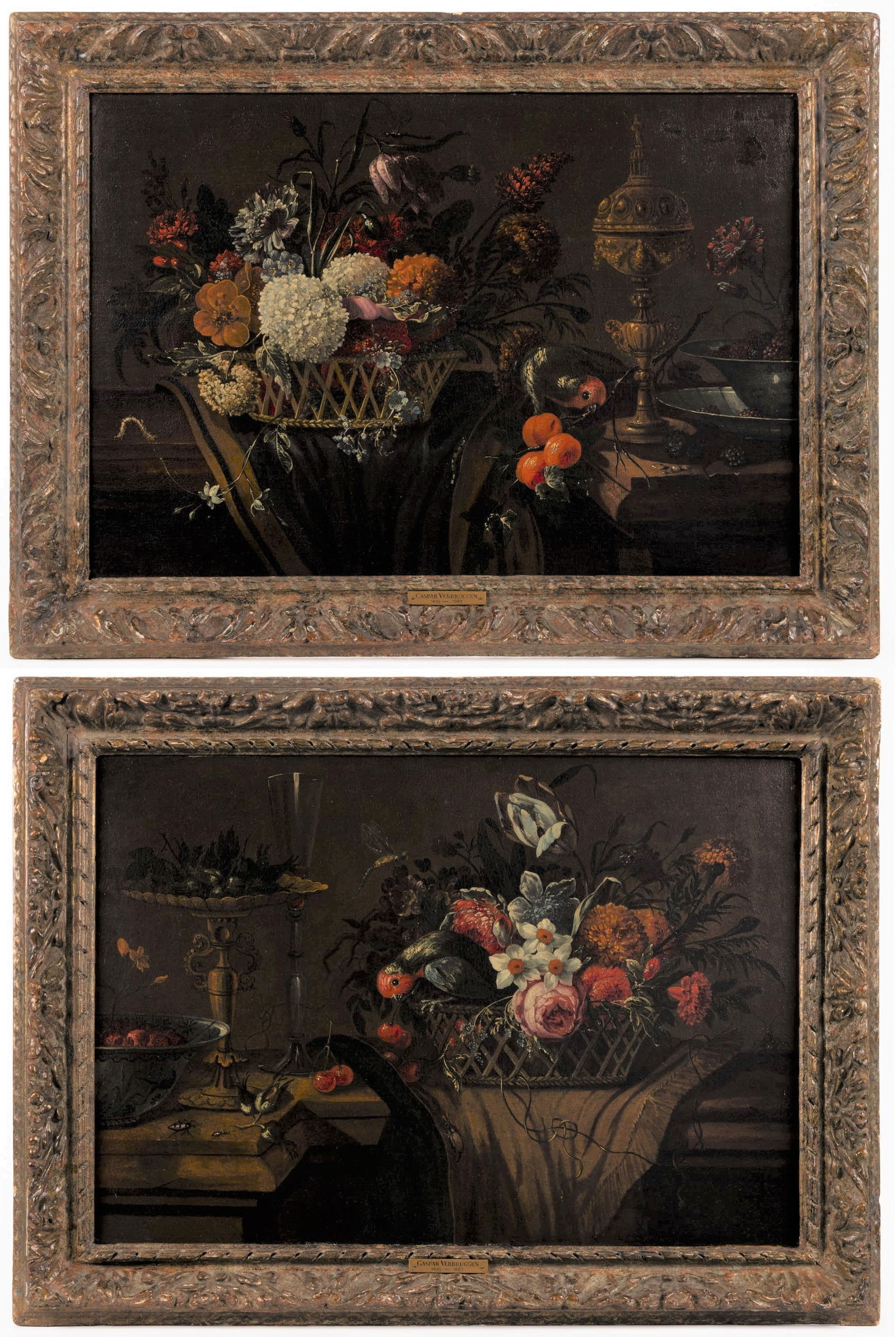 GASPER PEETER VERBRUGGEN I (FLEMISH, 1635-1687) ATTRIBUTED PAIR OF STILL-LIFE PAINTINGS (1 of 10)