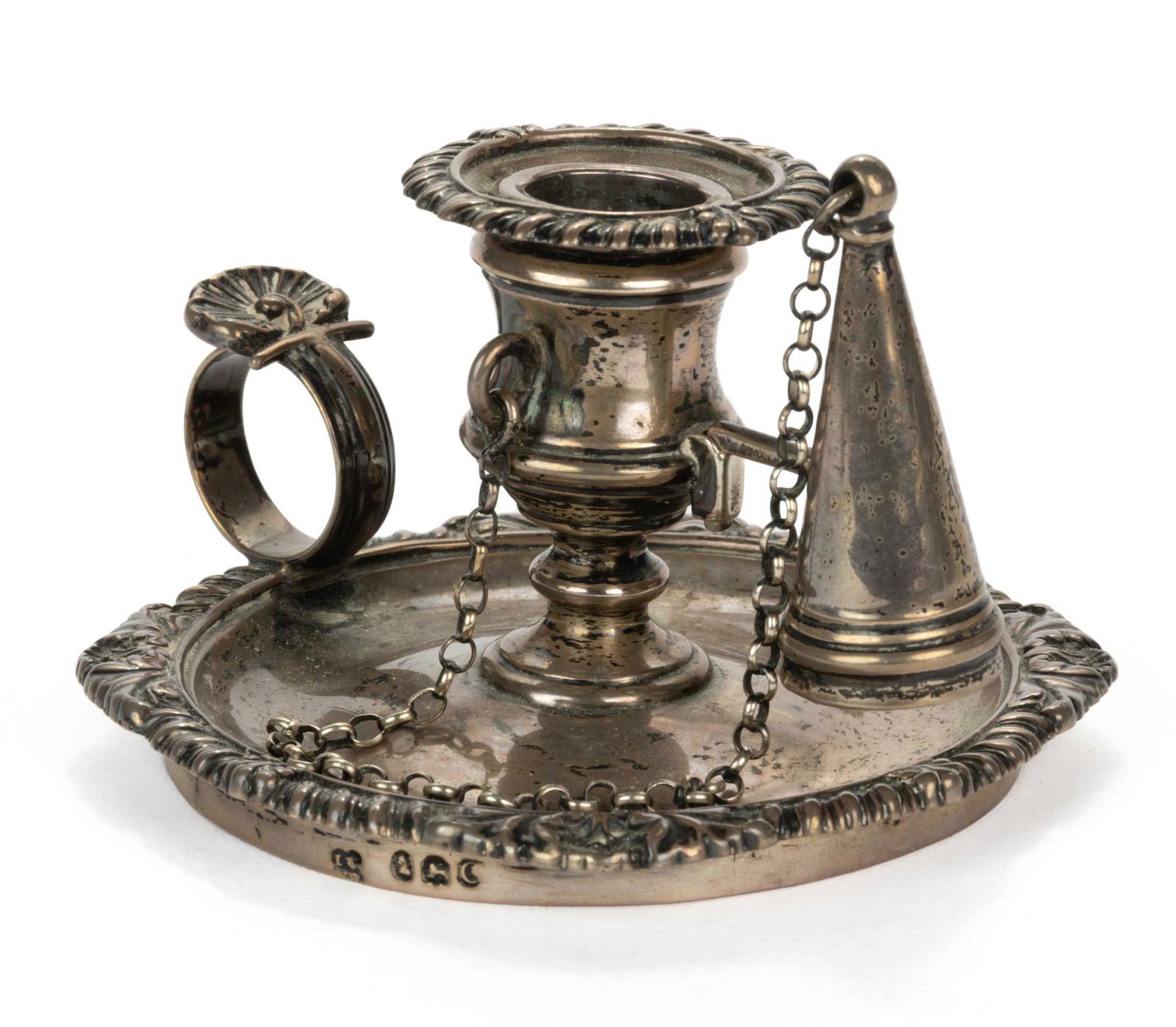 ENGLISH GEORGIAN STERLING SILVER CHAMBERSTICK (1 of 3)