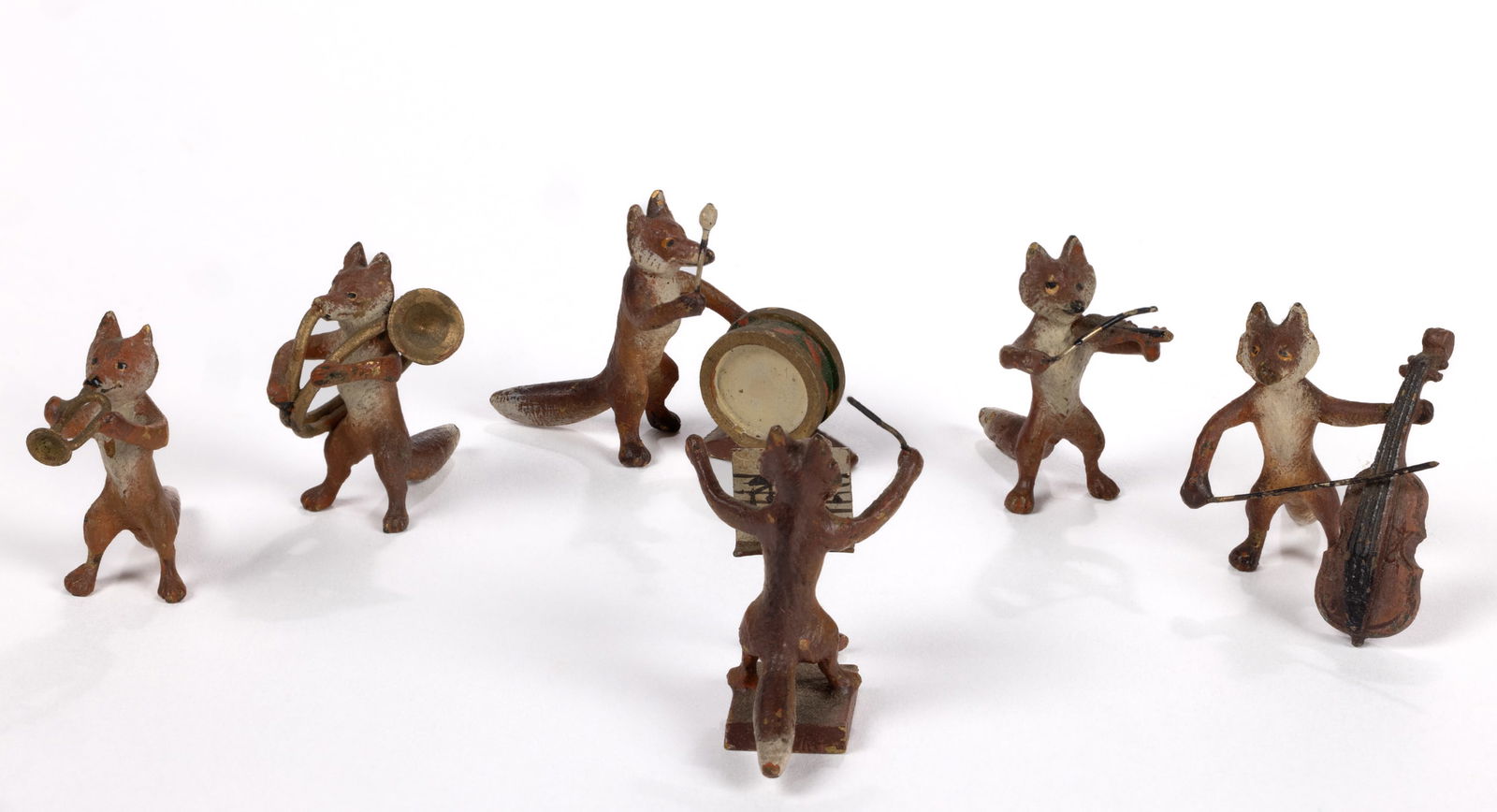 VIENNA BRONZE COLD-PAINTED SIX-PIECE FOX BAND (1 of 1)