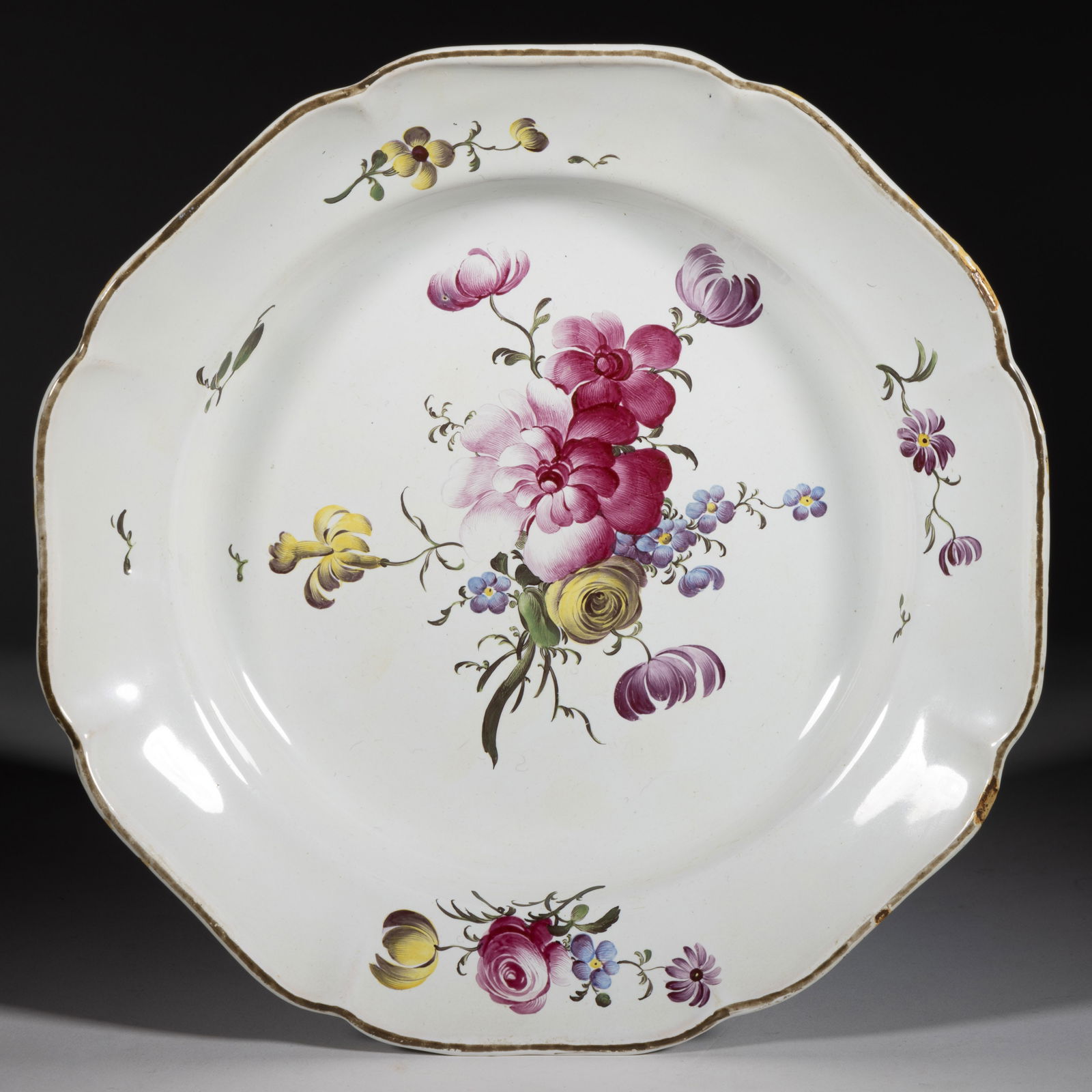 FRENCH FAIENCE JOSEPH HANNONG TIN-GLAZED EARTHENWARE BOWL (1 of 2)