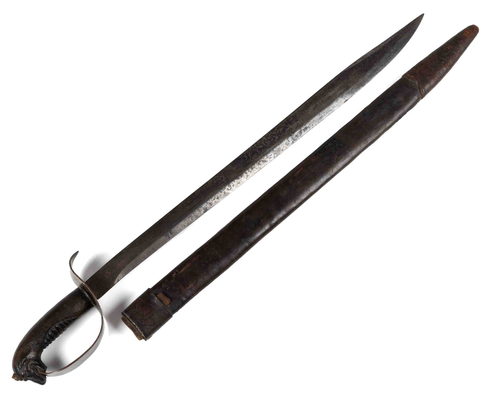 ANTIQUE DOG POMMEL SWORD (1 of 6)