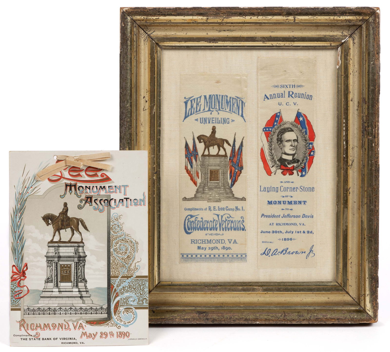 CONFEDERATE CIVIL WAR RICHMOND, VIRGINIA EPHEMERA, LOT OF THREE (1 of 4)