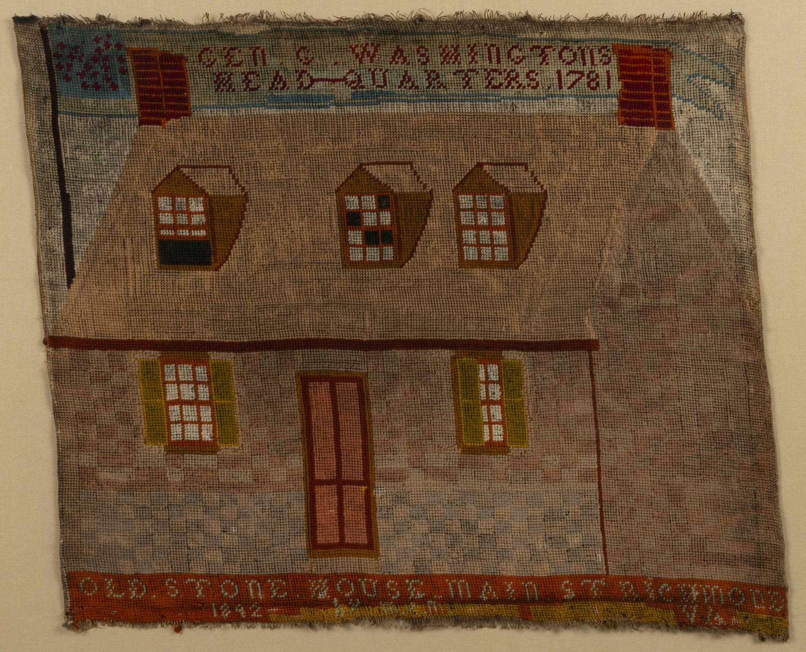 Rare Richmond, Virginia Folk Art Needlework Picture Auction