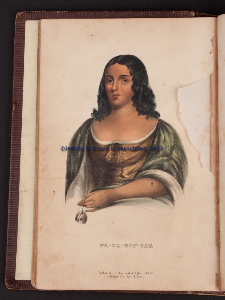 MCKENNEY & HALL NATIVE AMERICAN PORTRAITS, LOT OF : MCKENNEY & HALL NATIVE AMERICAN PORTRAITS, LOT OF 54, hand-colored lithographs, being incomplete volumes 1 and 3 of "History of the Indian Tribes of North America…...", published by Rice & Hart, Phi