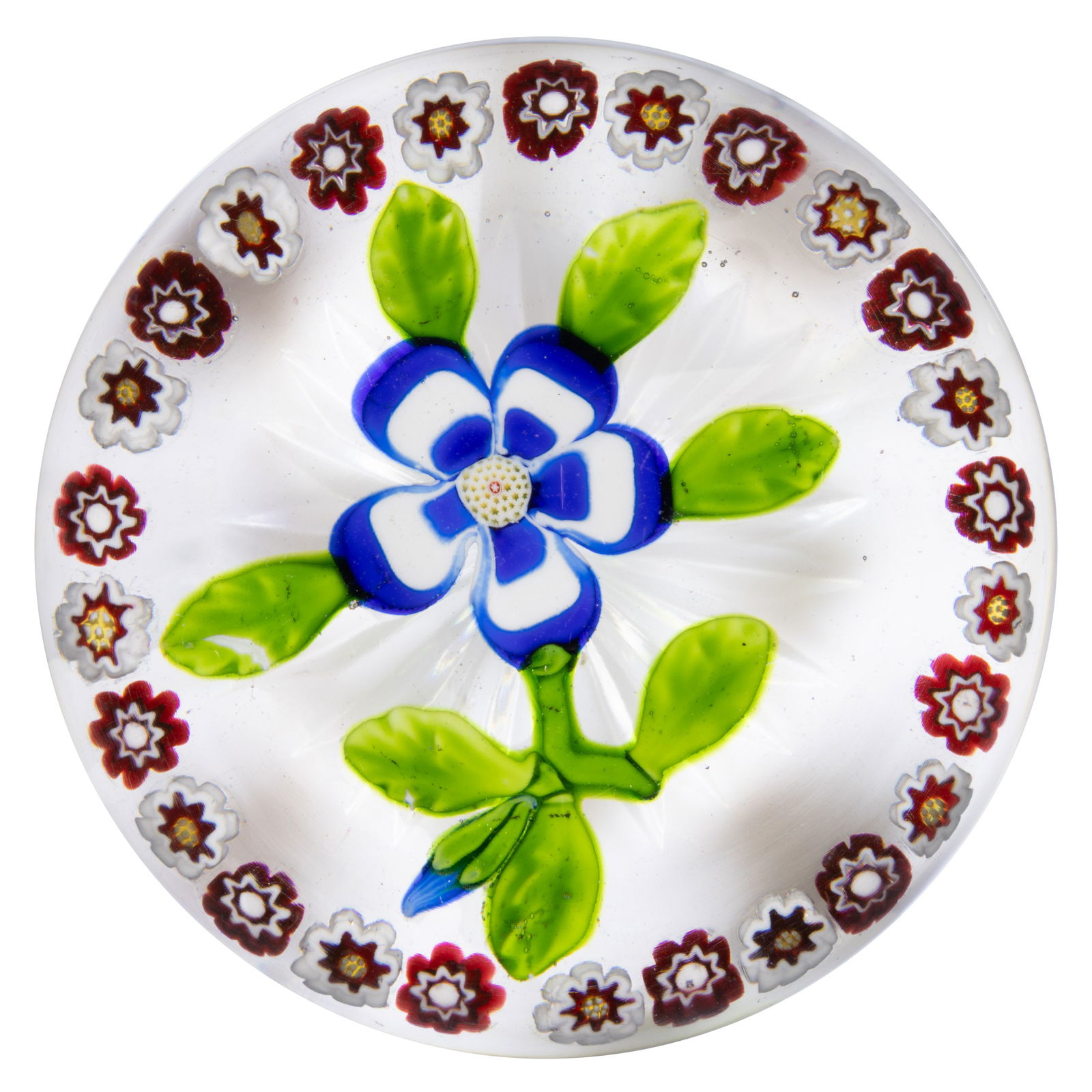 ANTIQUE BACCARAT PRIMROSE LAMPWORK AND MILLEFIORI ART GLASS PAPERWEIGHT (1 of 2)