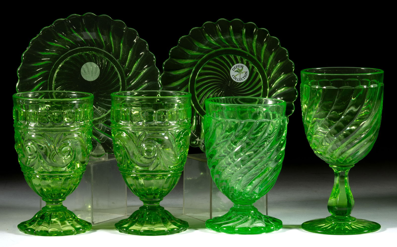 BACCARAT PRESSED GLASS ARTICLES, LOT OF SIX (1 of 1)